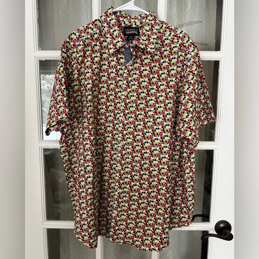 Cremieux Men’s 2XB Cotton Button Up Shirt Short Sleeve Colorful Lightweight - Picture 10 of 12
